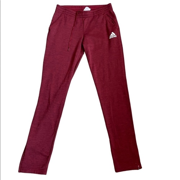 adidas Pants - ADIDAS Women's Tapered Pants CY7051 Collegiate Burgundy Melange medium